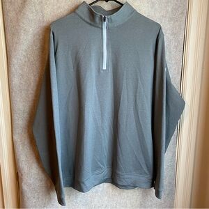 Peter Millar Crown Sport Perth Performance 1/4 Zip Men's Sz L Gray Stretch Golf